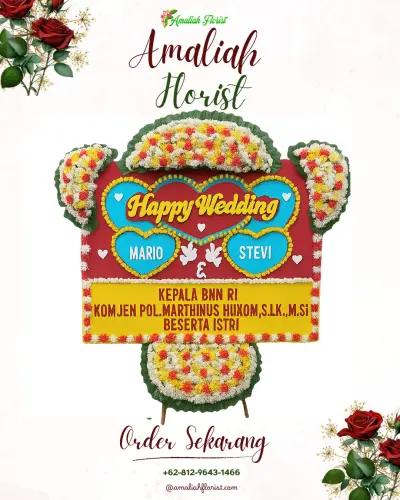 Karangan Papan Bunga Pernikahan di Kecitran